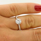 1.25 cts round cut diamond engagement ring set in 18 K Rose gold
